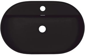 Deante CQS_NU6B - SILIA ráépíthető mosdó csaplyukkal 35x55 cm gránit/fekete