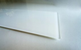 Üveg gyertyatartó állvány fehér 10×20 cm