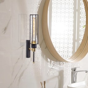 Fekete-aranyszínű fali lámpa ø 8 cm Fellini – Opviq lights