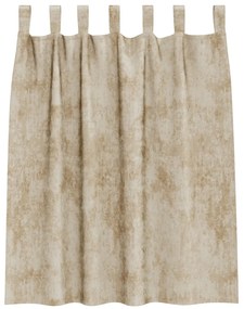 Velúr függöny 2 db gombfüggönnyel Krém 140x140 cm