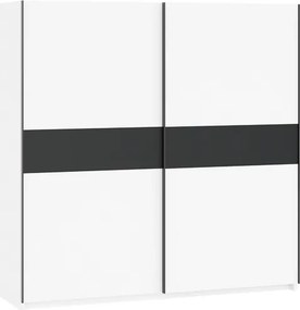 BERNO ruhásszekrény, 200 cm | Fehér + Antracit