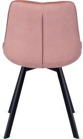 Szék rózsaszín színben, bársony kárpittal. RICK