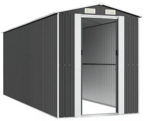 antracitszürke horganyzott acél kerti fészer 192 x 523 x 223 cm