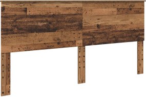 vidaXL Fejtámla fejtámlával Öreg fa 200 cm Faanyag