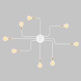 Felületre szerelhető csillár TRUVA 8xE27/40W/230V fehér/arany