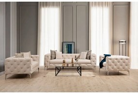 Bézs bársony kanapé 237 cm Como – Artie