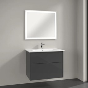 Villeroy &amp; Boch Finero mosdó szekrénnyel és tükörrel 80 cm szürke S00302FPR1