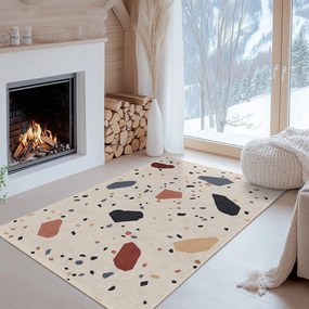 Krémszínű mosható futószőnyeg 80x200 cm Cracked Terrazzo – Mila Home
