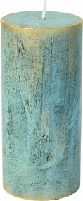 Elegáns Klasszikus Gyertya Rusztikus Loft türkiz 70/H150 kék ajándék