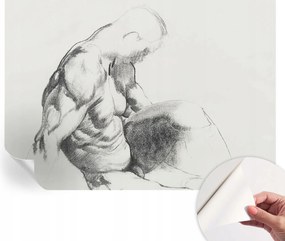 Öntapadós Dekoratív Fotótapéta Hálószobába Férfi vázlat 312x219 cm