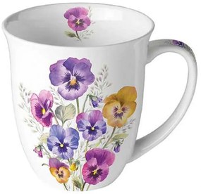 Árvácska virágos porcelán bögre 400 ml