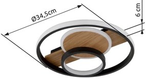 Globo 67322-24 - LED Mennyezeti lámpa PIKARA LED/24W/230V