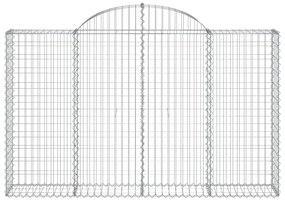 20 db íves horganyzott vas gabion kosár 200x30x120/140 cm