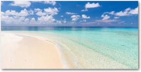 Fotó üvegkép Tengerpart a Maldív-szigeteken 140x70