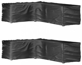 2 db L-alakú kerti bútorhuzat 18 fűzőlyukkal 220x285x80 cm