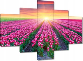 Vászonkép 100x70 Tulipánok tengere Tulipánok