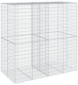 horganyzott vas gabion kosár fedéllel 200 x 100 x 200 cm
