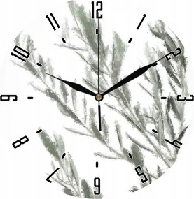 Falióra dekoratív csendes mechanizmus Levelek fehér alapon 35 cm