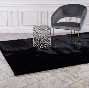 Lunasoft fekete extrán puha, plüss szőnyeg 80x150 cm