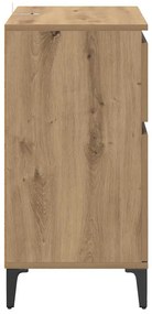 Széf fiókkal Artisan tölgy 60 x 35 x 70 cm Műszaki fa és vas