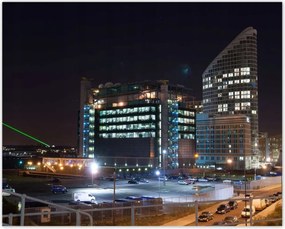 Poszterek 50x40 Éjszaka Kilátás a felhőkarcolókra