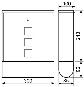 Postafiók BK 210, antracit