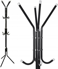 Álló Ruhaakasztó Padlóruházat Kampó Fekete Fehér