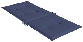 6 db tengerészkék szövet magas háttámlájú székpárna