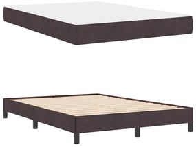 Boxrugós ágy matracmal sötétbarna 140 x 190 cm szövet