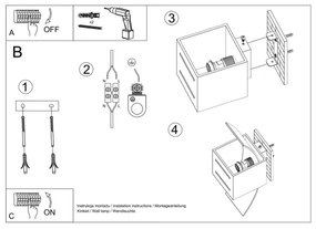 Fali lámpa LORETO 1xG9/40W/230V fekete