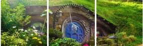 Kép - Hobbitfalva (órával) (90x30 cm)