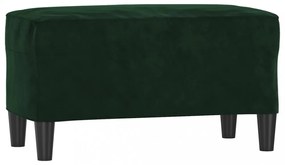 sötétzöld bársony pad 70x35x41 cm