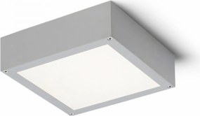 Rendl Scott Led mennyezeti lámpa ezüstszürke 9.8W IP54 3000K 220x220 mm