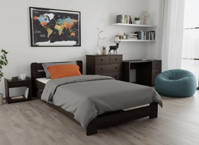 Laura ágy 120 x 200 cm, diófa Ágyrács: Léces ágyrács, Matrac: Deluxe 10 cm matrac