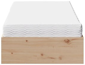 vidaXL nappali ágy matraccal 100x200 cm tömör fa fenyőfa