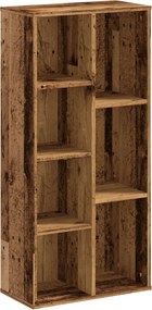 vidaXL antik fa színű szerelt fa könyvespolc 50 x 25 x 105 cm