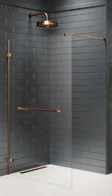 New Trendy Avexa Copper Brushed zuhanyfal 70 cm réz csiszolt/átlátszó üveg EXK-7156