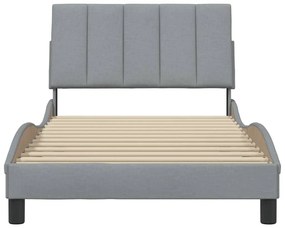 világosszürke szövet ágykeret matrac nélkül Hanko 100x200 cm