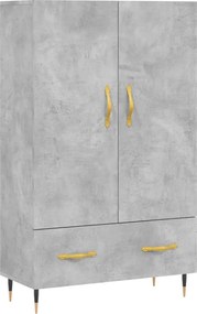 vidaXL betonszürke szerelt fa magasszekrény 69,5 x 31 x 115 cm