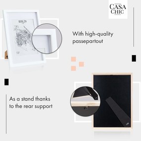 Casa Chic Everton, képkeret, téglalap alakú, DIN A3-es fényképek 41 x 28,7 cm, paszpartu, valódi fa