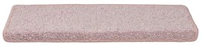 30 db fehér és rózsaszínű lépcsőszőnyeg 65 x 21 x 4 cm