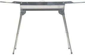 Hordozható faszén grill fényes króm