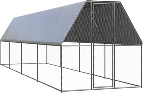 vidaXL kültéri horganyzott acél tyúkól 2x8x2 m