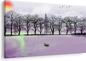 Kép - Bárkák a tavon (90x60 cm)