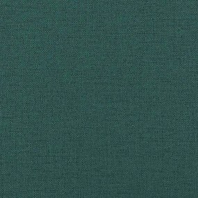 sötétzöld szövet hintaszék lábtartóval