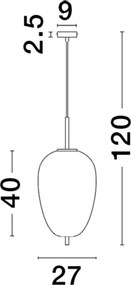 NOVALUCE 9624081 LATO Modern Függesztett Lámpa E27 IP20