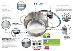 Elo 22116 Basic Rozsdamentes acél edény Brillant16 cm, 1,3 l, 1,3 l