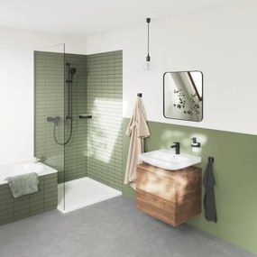 GROHE 411062430 - ESSENTIALS sarok zuhanypolc, 250 × 250 mm, fekete