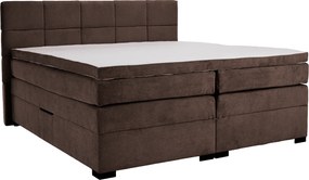 Boxspring ágy, 200x200, barna, APRIL