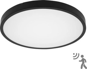 Brilagi-LED Fürdőszobai mennyezeti lámpa érzékelővel ZENNA LED/18W/230V átm. 29,5 cm IP44 fekete
